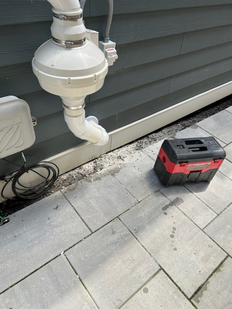Radon system repair in progress

